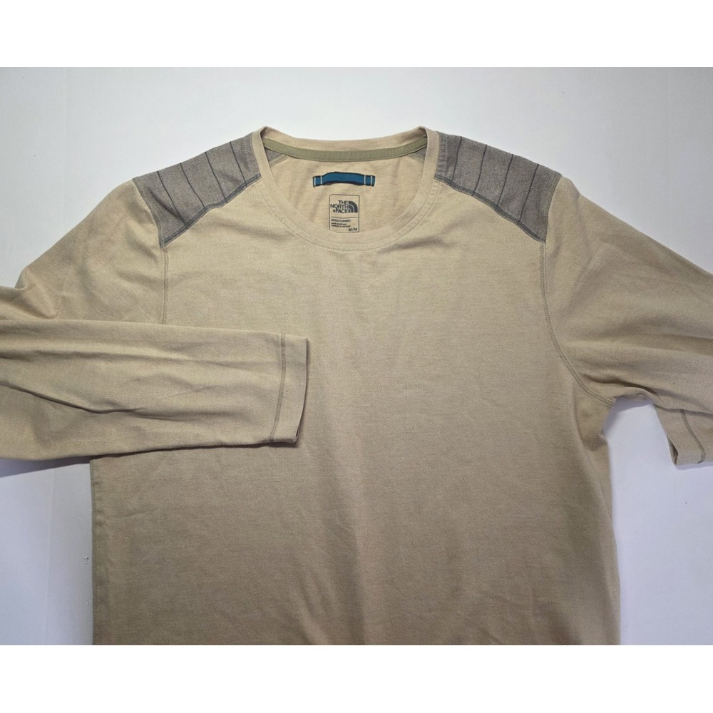 The North Face Mens Size M Beige‎ Long Sleeve Pullover
